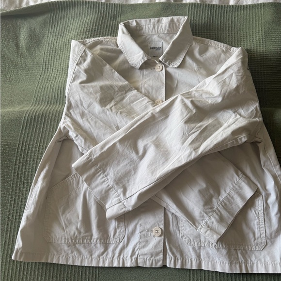 Kensie Jackets & Blazers - Kensie Cream Cotton Shirt Jacket – Chore Style